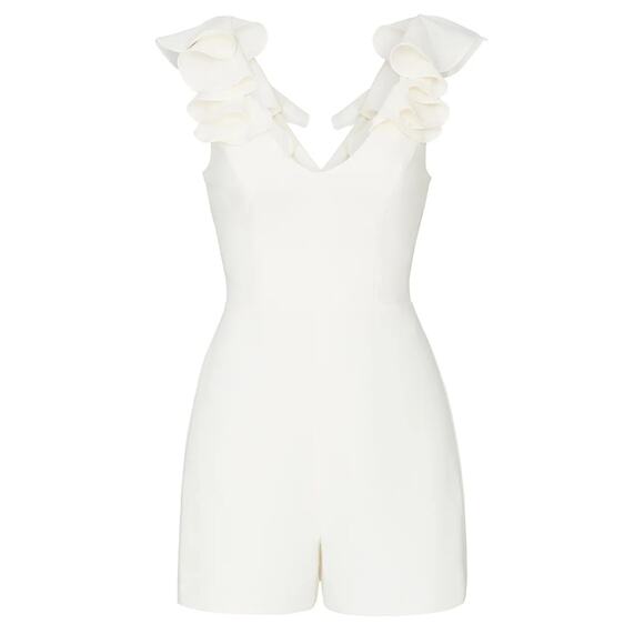 Amanda Uprichard Gimlet Short Romper in Ivory Size Small - Picture 4 of 4